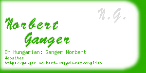 norbert ganger business card